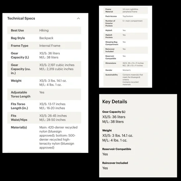 OSPREY KYTE 38L Women's Backpack - XS/S - Picture 16 of 16